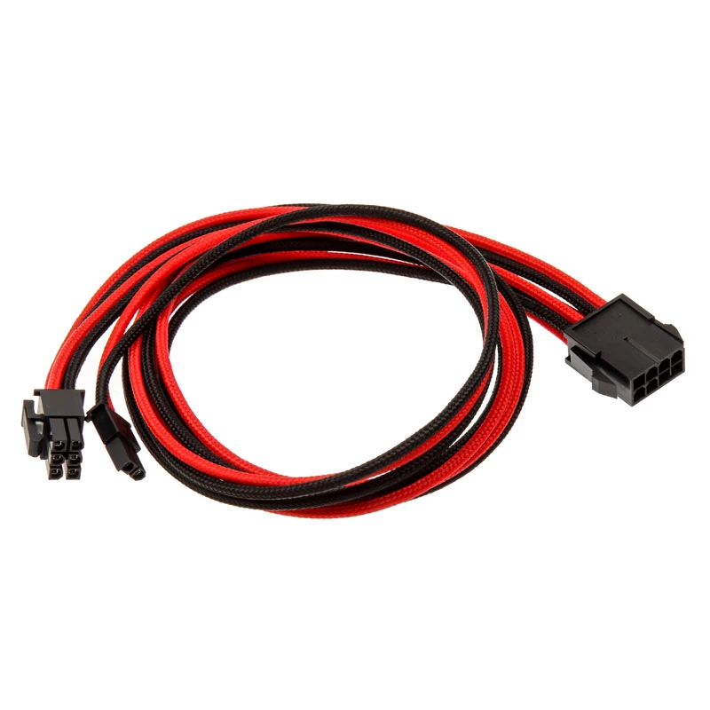 PHANTEKS 6+2-polu PCIe pagarinājums 50 cm - ar melnu/sarkanu apvalku (PH-CB8V_BR)