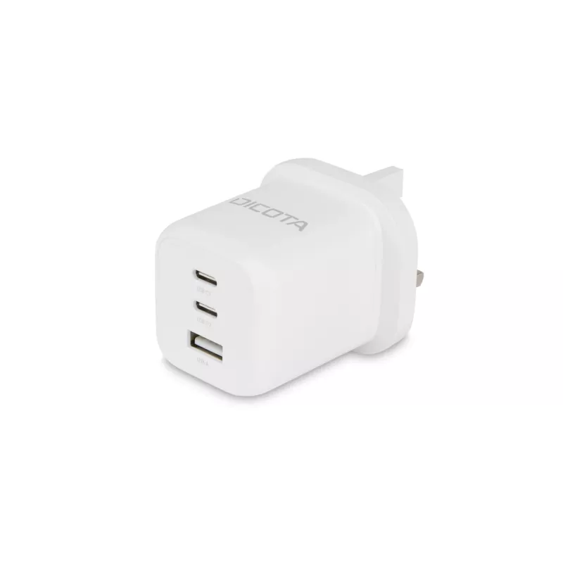 Dicota Barošanas bloks - kompakts, GaN - 65 W - 5 A - PD 3.0 - 3 izejas porti (2 x USB-C, USB)