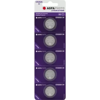 AgfaPhoto Button Cell CR 2025 Lithium 3 V 5 gab. (150-803197)