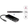 Dokstacija DELOCK USB Type-C 4K HDMI centrmezgls SD/microSD slots PD 3.0 85W (92001)