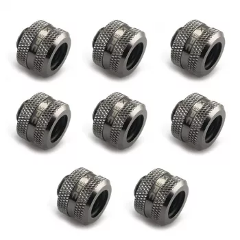 XSPC Savienotājs G1/4 uz 14mm Hardtube, melns hroms - 8 gab.