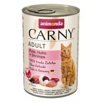 ANIMONDA Carny Adult Turkey, chicken and shrimp - mitrā kaķu barība - 400g