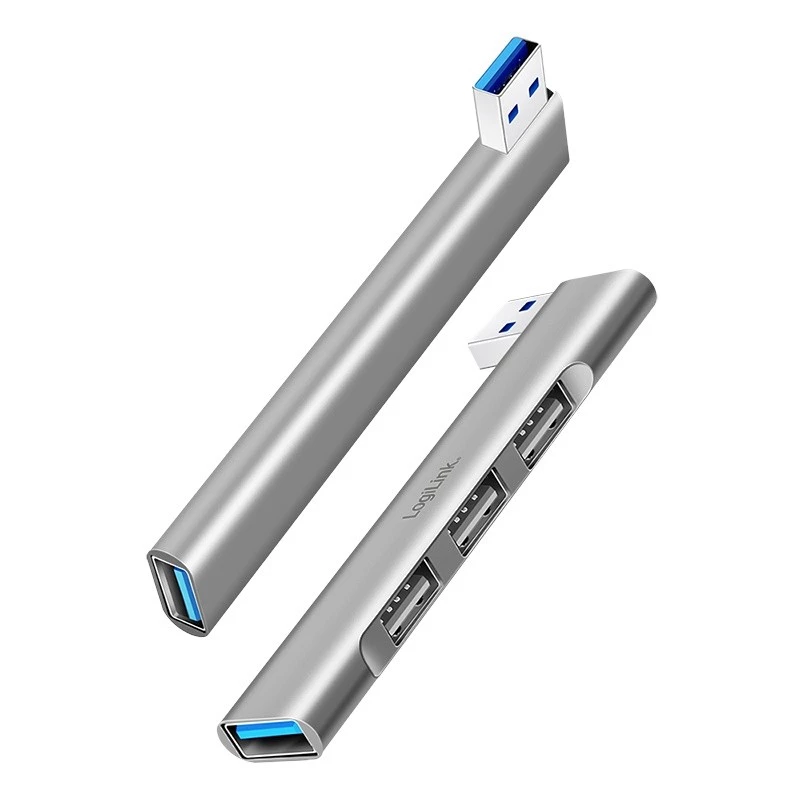 LogiLink USB 3.2 Gen1 centrmezgls 4 portu USB-A 1x USB3.0 AF 3x USB2.0 AF UA0436
