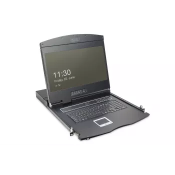 KVM konsole Digitus 19 collu LCD 8 portu VGA US tastatūra