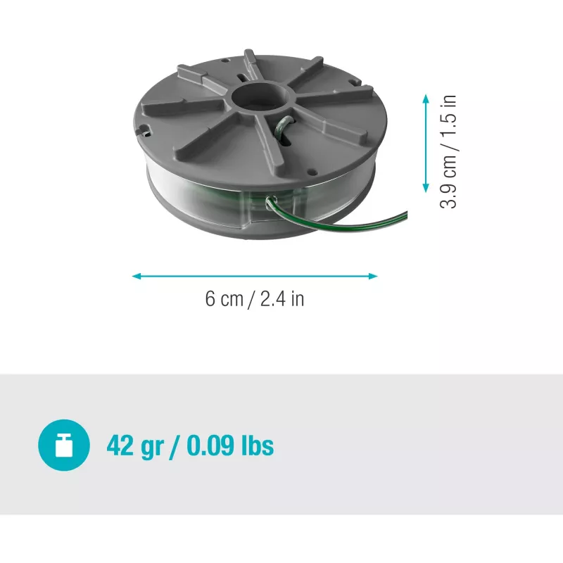 String trimmer spool Gardena 5411-20 zaļa pelēka ABS nylon 60 mm