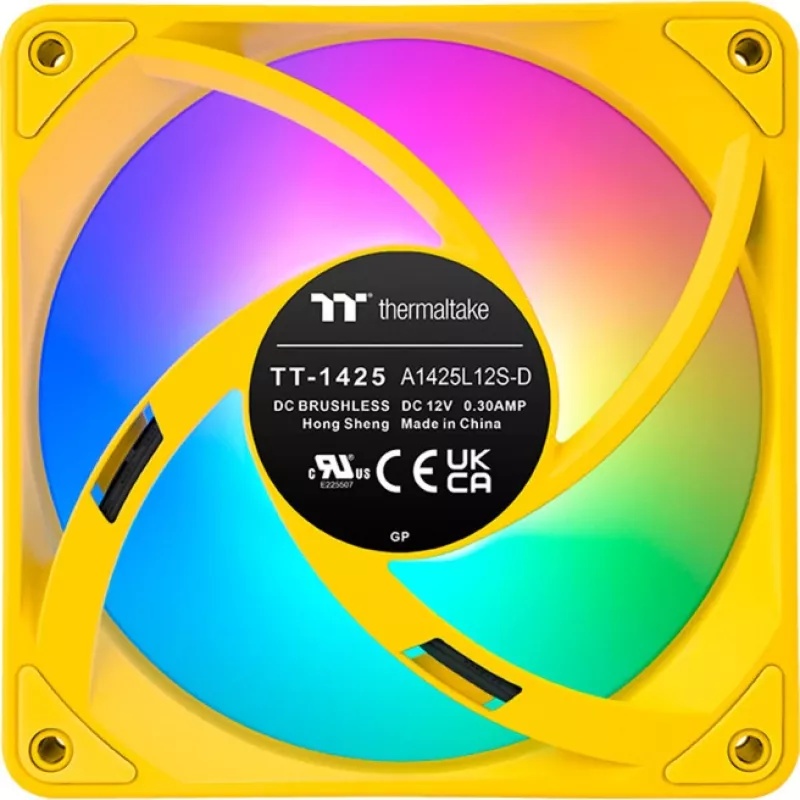 Thermaltake CT140 EX ARGB 140 mm dzeltenie 3-gab. korpusa ventilatori