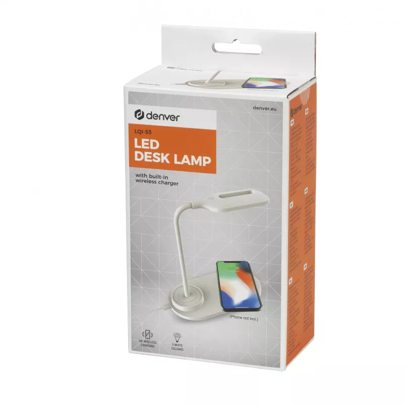 Galda lampa Denver LQI-55 1.5 W LED G Balta