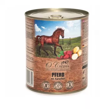 O'CANIS zirga gaļa ar kartupeļiem - mitrā suņu barība - 800g
