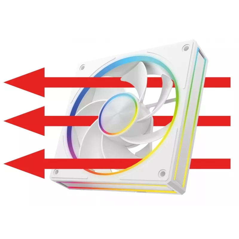 Korpusa ventilators MODECOM VOLCANO LOOP 120 ARGB Reverse Fan balts 120 mm, PWM, 400–1400 RPM