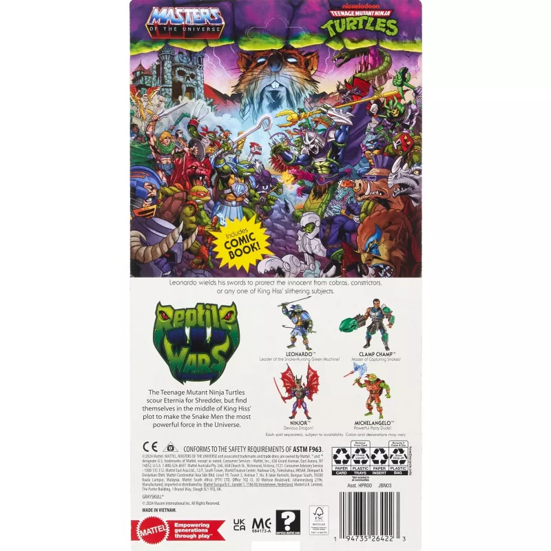 Action figure MATTEL MotU Origins Core Leonardo JBN03 – kolekcionējama 6 collu mēroga, locīklu figūriņa