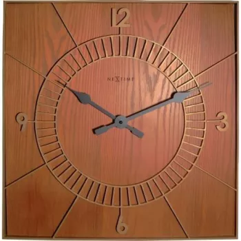 NeXtime klok 3112br Wood Square, 50x50 cm, sienas, brūns