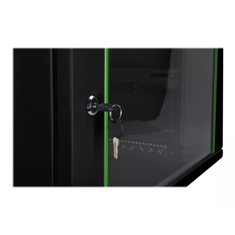 DIGITUS Dynamic Basic DN-19 16-U-EC-SW - skapis - tīkla skapis - piemērots montāžai pie sienas - RAL 9005 - 16U - 48.3 cm (19 inch)