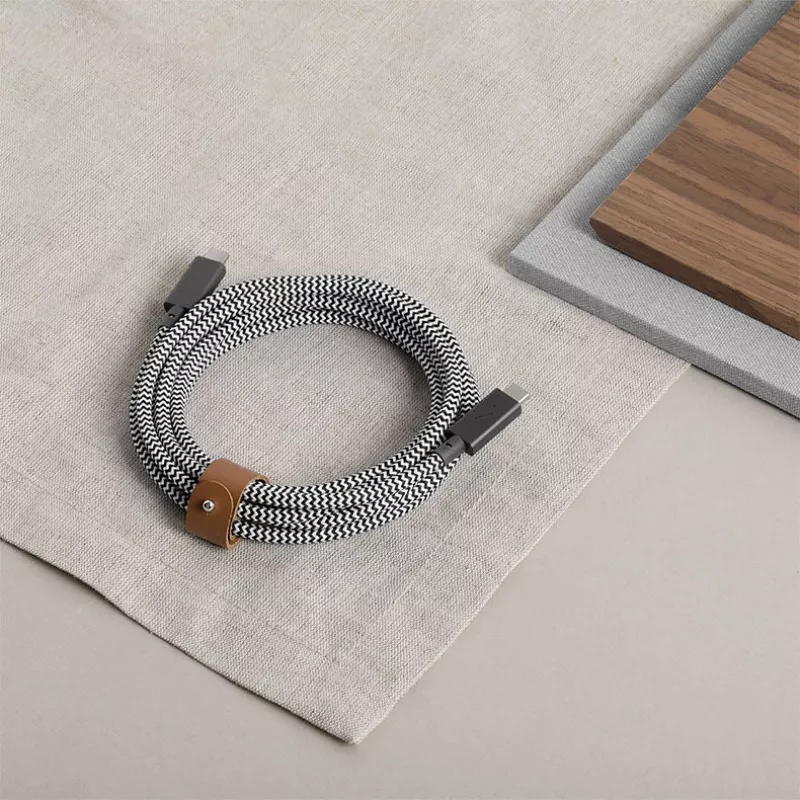 Kabelis USB-C uz USB-C Native Union Belt kabelis Pro 240W, 2,4 m, USB 2.0, 0,48 Gbit/s, zaļš