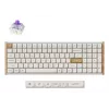Mehāniskā tastatūra Keychron K4 HE 96% QWERTY — USB, RF bezvadu un Bluetooth, 100 taustiņi, RGB, balta/koka