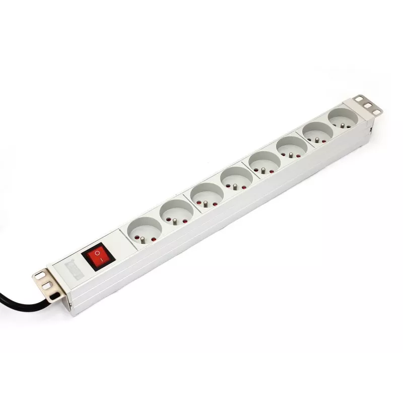 DIGITUS Professional a-19-STRIP-2-IMP - strāvas sadales bloks (statīvā montējams) - maiņstrāva 250 V - ieejas barošanas avots - izeja