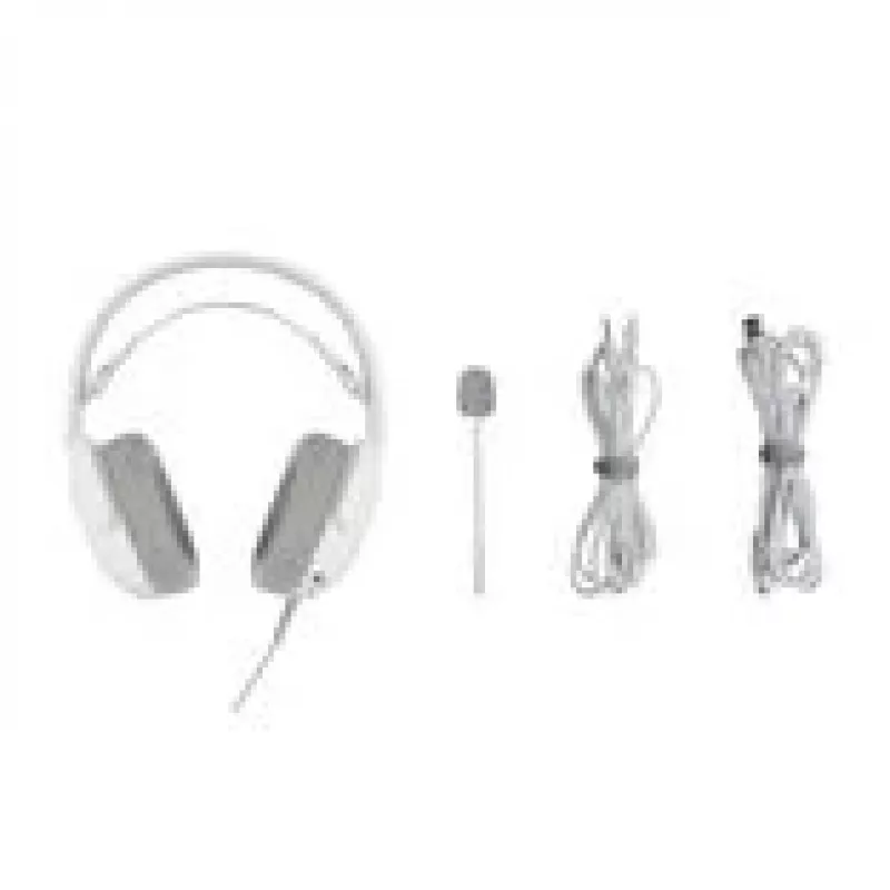 Galvas austiņas QPAD GAMIAC HS71, vadu, galvas lente, USB Type-C, circumaural, 20–20000 Hz, 2,2 m kabelis, balta