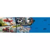Konstrukciju rotaļlieta LEGO City Ugunsdzēsēju stacija ar grozāmo kāpņu transportlīdzekli 60414 — 843 detaļas, 5 minifigūras, 220×320×140 mm