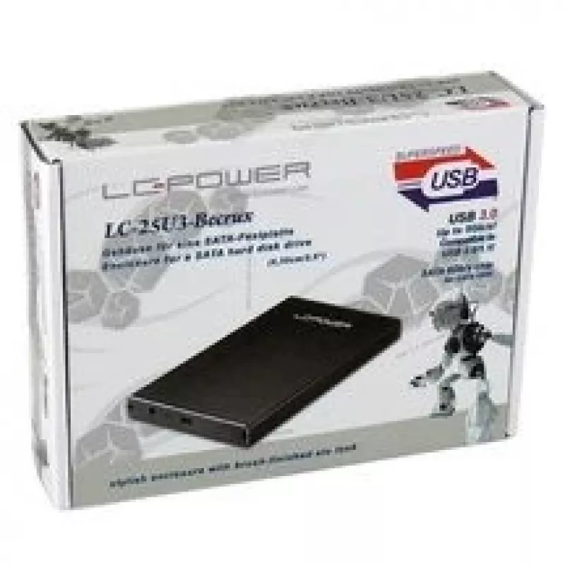 Ārējais cietā diska korpuss LC-Power LC-25U3-Becrux Melns