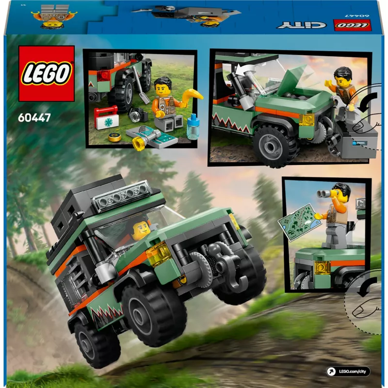 LEGO City bezceļa SUV 4x4 konstruktora komplekts 60447 — 221 detaļas, 1 minifigūra, vecums 6+