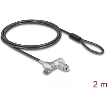 Portatīvā datora slēdzene Navilock 22052 MacBook Pro 2021–2024 14 collu un 16 collu modeļiem, 2 m kabelis
