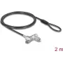 Portatīvā datora slēdzene Navilock 22052 MacBook Pro 2021–2024 14 collu un 16 collu modeļiem, 2 m kabelis