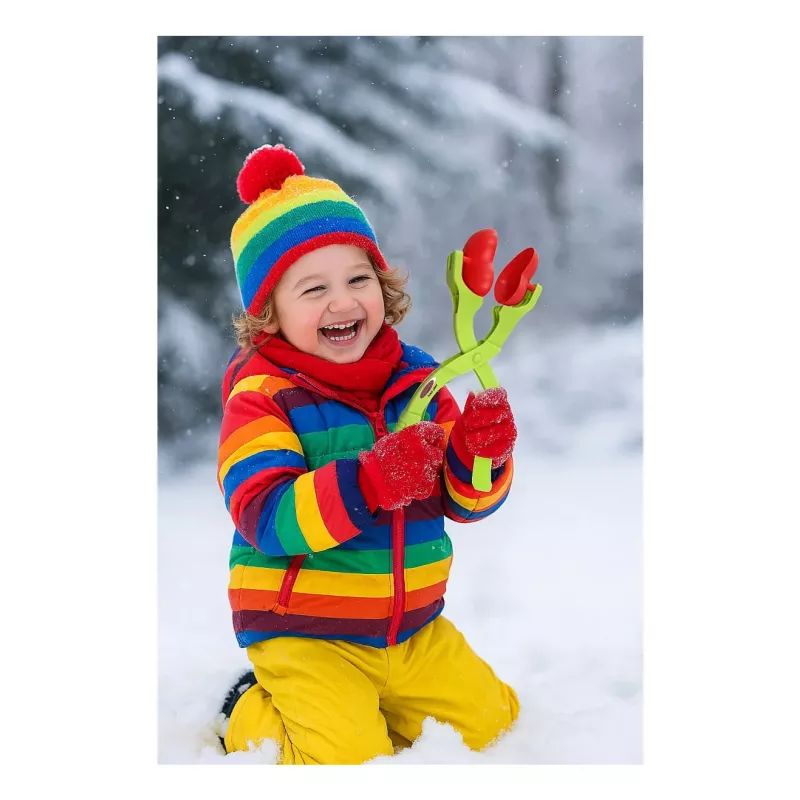 Sniega bumbiņu veidotāja lāpstiņa Jamara Snow Play 2in1 — sirds un zvaigznes formas, no 3 gadu vecuma, daudzkrāsaina
