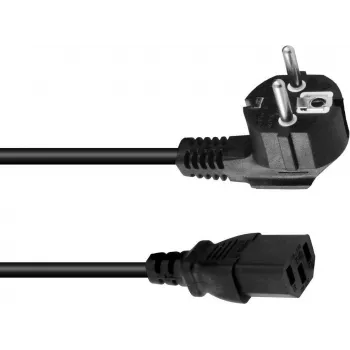 Strāvas kabelis Omnitronic 3023520L, IEC C13 uz elektrotīklu, 3 x 0,75 mm², 0,6 m, melns