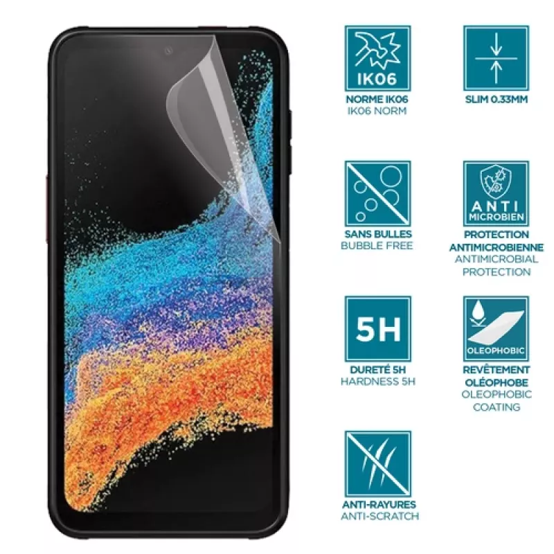 Caurspīdīgs ekrāna aizsargs Mobilis 036271 Samsung Galaxy Xcover 6 Pro Antibakteriāls Putekļu Skrāpējumu Triecienu izturīgs