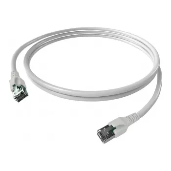 Easylan CP1KWBWBW0050 RJ45 tīkla kabelis, komutācijas kabelis CAT 6a S/FTP 5 m balts 1 gab.
