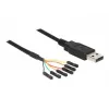 DeLOCK USB kabelis 1,8 m USB2.0-A/TTL 6 kontaktu melns