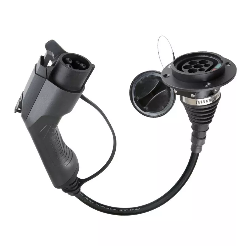 Auto lādētāja adapteris Extralink BS-EVSC004 uz BS-EVP001-L32A 240V melns