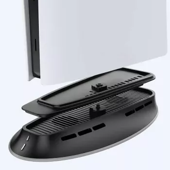 Dzesēšanas statīvs SUBSONIC SA5656 PS5 un PS5 plāns ar LED gaismām, vairāku ventilatoru dzesēšana, USB barošana
