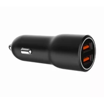 Auto mobilo ierīču lādētājs Gembird TA-UC-A2QC36-CAR-01, 36 W, 12–24 V, cigarešu aizdedzinātāja ligzda, melns