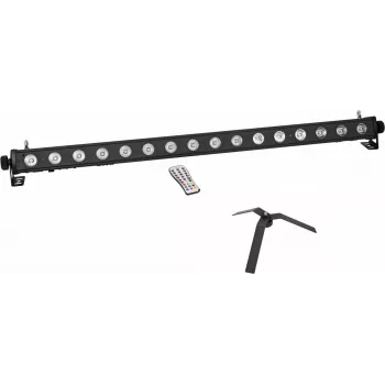 LED gaismas josla EUROLITE PIX-16 QCL ar grīdas statīvu FS-4, tērauda melnā krāsā