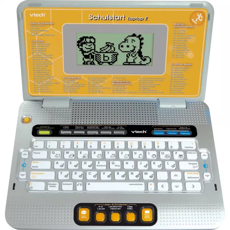 Izglītojošs portatīvais dators VTech Schulstart Laptop E bērniem vecumā no 6 līdz 8 gadiem, sudrabains, interaktīva mācību rotaļlieta