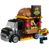 LEGO City Burger Van Pārtikas Kravas Auto Rotaļlieta 5+ Gadiem Zēniem un Meitenēm Transportlīdzekļa Būvēšanas Rotaļlietas Virtuves Komplekts ar Pārdevēja Minifigūru un Piederumiem