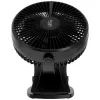 Adler uzlādējams piestiprināms galda ventilators | AD 7342 | Galda ventilators | Melns | Diametrs 15.5 cm | Ātrumu skaits 3 | Oscilācija | 5 W