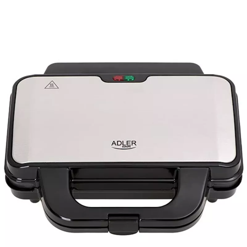 Sviestmaižu automāts Adler AD 3043, 1300 W, nepiedegošas plāksnes, 2 sviestmaizes, 285×152 mm cepamā virsma, melns