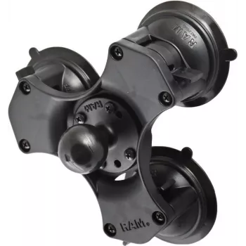 RAM Mounts Twist-Lock Triple Suction Cup Ball Base 3.81 cm Melns