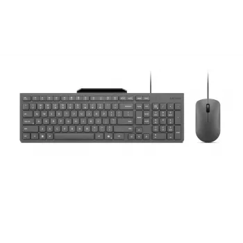 Vadu tastatūras un peles komplekts Lenovo 310 (US English) — pilnizmēra tastatūra, 1,8 m kabelis, 2000 DPI optiskā piemērota abām rokām pele