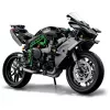 LEGO Technic motocikla modelis Kawasaki Ninja H2R 42170 — 1:1 mēroga replika, 643 detaļas, instrukciju lapa, no 10 gadiem