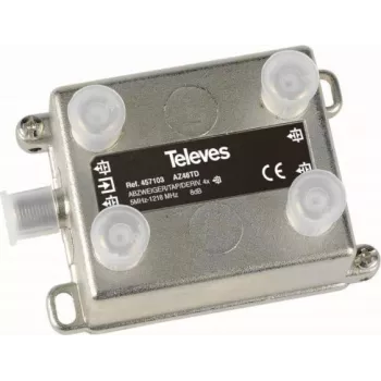 4 ceļu sadalītājs Televes AZ48TD 5–1218 MHz, 8 dB vājinājums