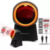 Vadu galda svītrkodu skeneris QOLTEC 50857 — 1D/2D, USB, ABS korpuss, melns, 1,75 m kabelis