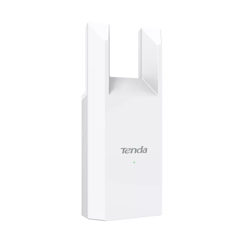 Tīkla retranslators TENDA T10 2.4 GHz Wi‑Fi 4, 300 Mbps, 2 ārējās antenas, 1x RJ-45, balts