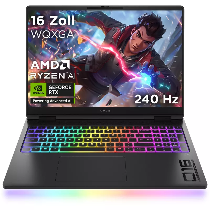 MAX 16-ak0174ng, spēļu piezīmjdators melns, AMD Ryzen AI 7 350, NVIDIA GeForce RTX 5070 Ti, 32 GB DDR5, 1 TB (1 TB nav norādīts), bez operētājsistēmas