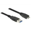 USB kabelis DeLOCK 85074 USB 3.2 Gen 1 2m USB A Micro-USB B Melns