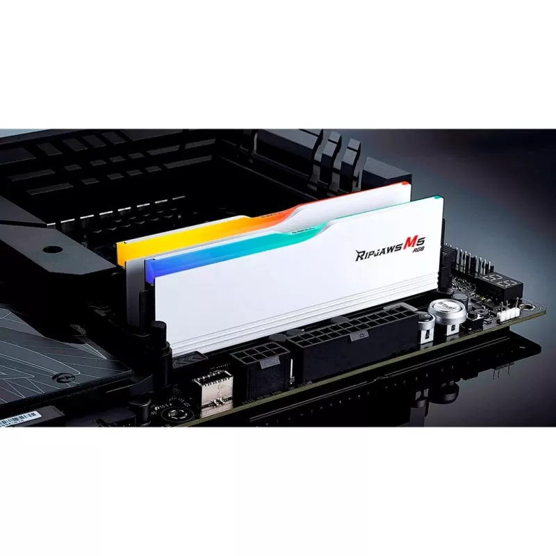 DIMM 64 GB DDR5-5200 (2x 32 GB) Dual-Kit, atmiņa balta, F5-5200J4040A32GX2-RM5RW, Ripjaws M5 RGB, INTEL XMP