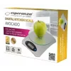 Elektroniskie virtuves svari ESPERANZA Avocado pelēka — 5 kg ietilpība, bambusa platforma, g/lb/oz mērvienības