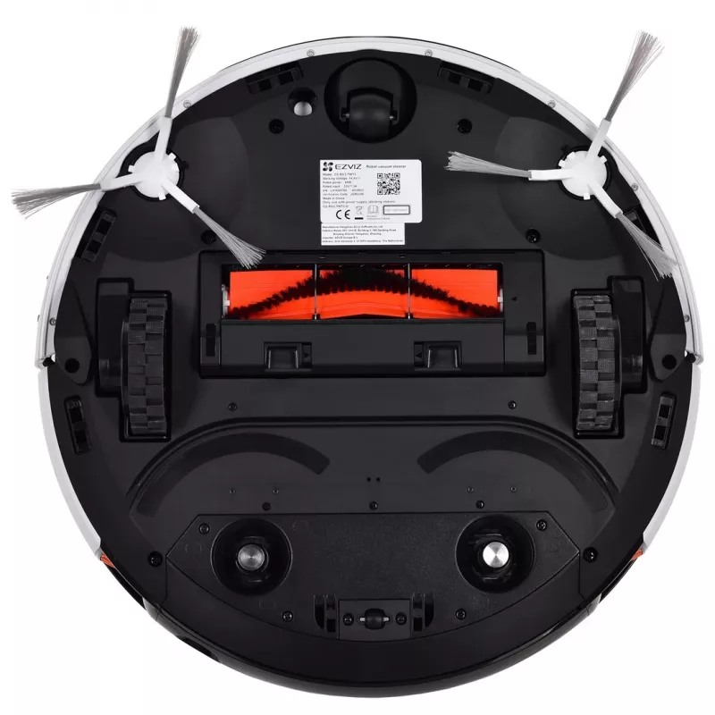 Robotu putekļsūcējs EZVIZ RS2 ar kartēšanu, 4000 Pa sūkšanas jaudu, 5200 mAh bateriju, 220 min darbības laiku, mazgājamu lupatu, bāzes staciju ar 5/5,5 L ūdens tvertnēm