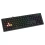 Spēļu klaviatūra SAVIO STYX BROWN — mehāniskā Outemu Brown, QZERTY US International, RGB, USB, pilna izmēra 104 taustiņi, melna